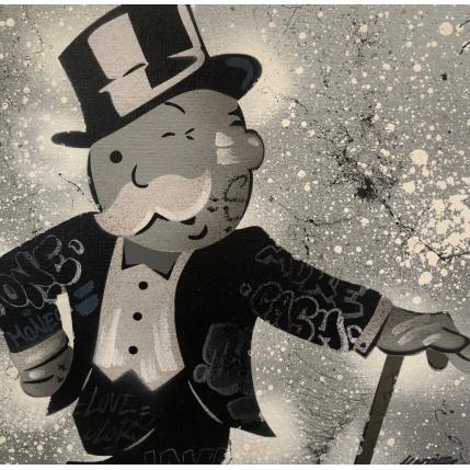 Gemälde Mr Monopoly von Kedarone | Gemälde Pop-Art Acryl, Graffiti Pop-Ikonen