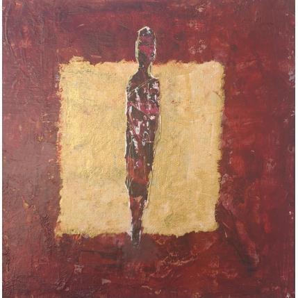 Painting Rubis d'Or by Rocco Sophie | Painting Raw art Acrylic, Gluing, Sand