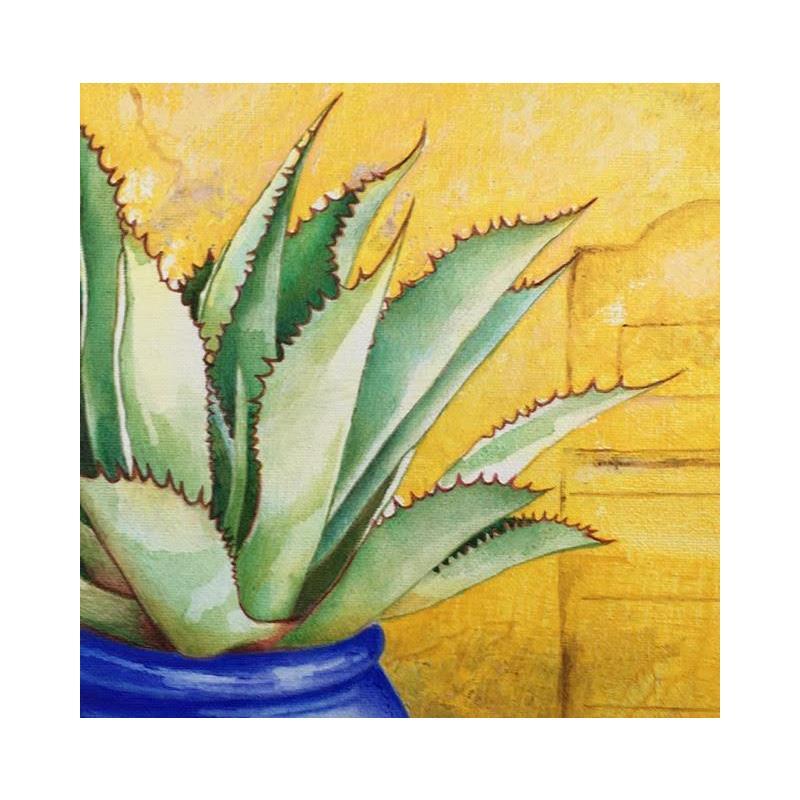 Painting Agave by Tchirieff Katia | Painting Figurative Oil Still-life