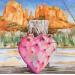 Painting Coeur de cactus by Tchirieff Katia | Painting Figurative Still-life Oil