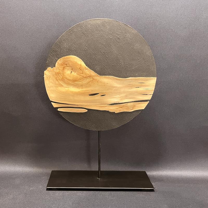 Sculpture Yugen marronnier by Agnès K. | Sculpture Abstract Wood Minimalist