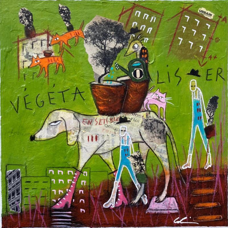 Peinture Urbain ! par Colin Sylvie | Tableau Art Singulier Acrylique, Collage, Pastel Animaux