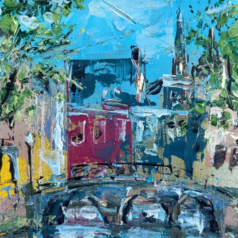 Painting Where Amsterdam meets water by Rodrigues Bené | Painting Figurative Urban Acrylic