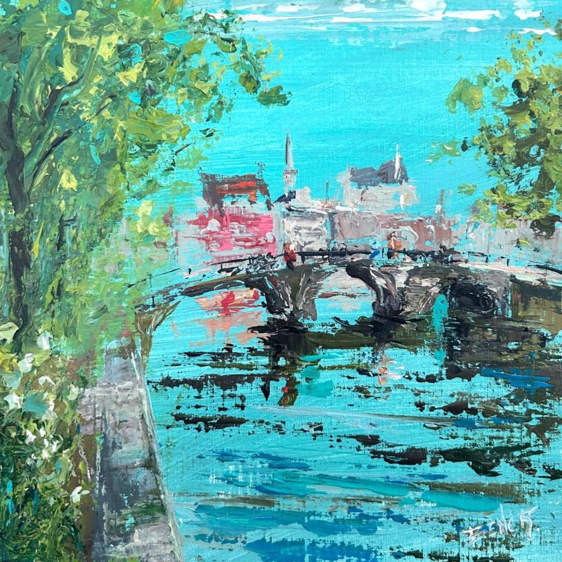 Gemälde Canal Charisma von Rodrigues Bené | Gemälde Figurativ Urban Acryl