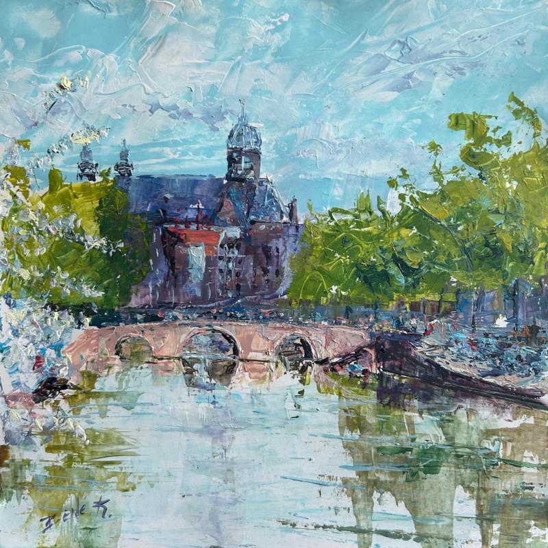 Painting Canal Crown by Rodrigues Bené | Painting Figurative Acrylic Urban