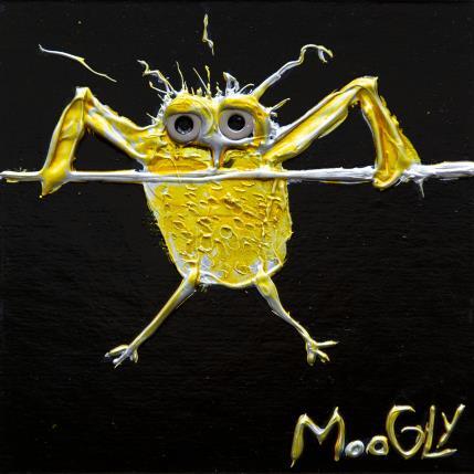 Gemälde Difficilus von Moogly | Gemälde Art brut Acryl, Harz, Pappe, Pigmente Tiere