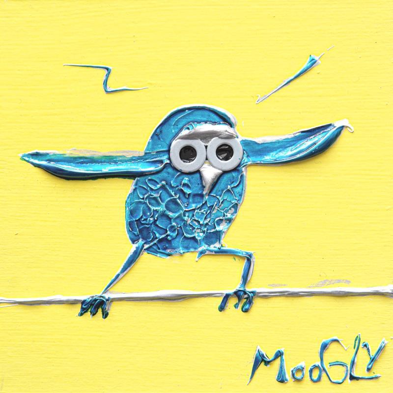 Painting Equilibrus by Moogly | Painting Raw art Animals Cardboard Acrylic Resin Pigments