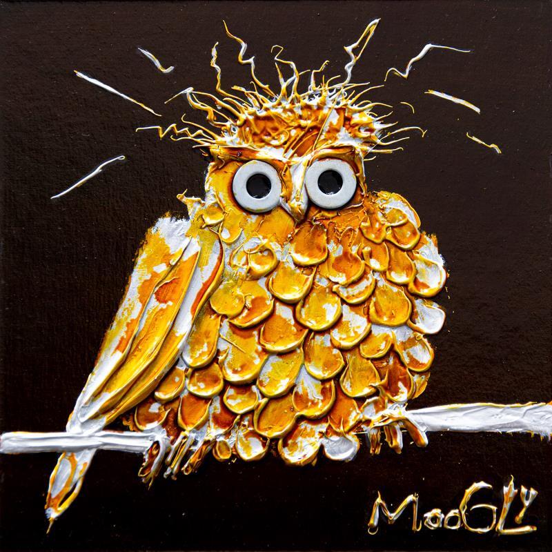 Gemälde Procrastinus von Moogly | Gemälde Art brut Tiere Pappe Acryl Harz Pigmente