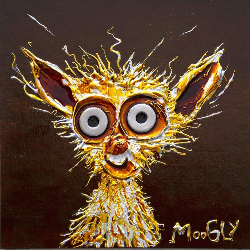 Gemälde Hyperactifus von Moogly | Gemälde Art brut Tiere Pappe Acryl Harz Pigmente