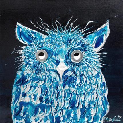 Painting Introspectus by Moogly | Painting Raw art Acrylic, Cardboard, Pigments, Resin Animals