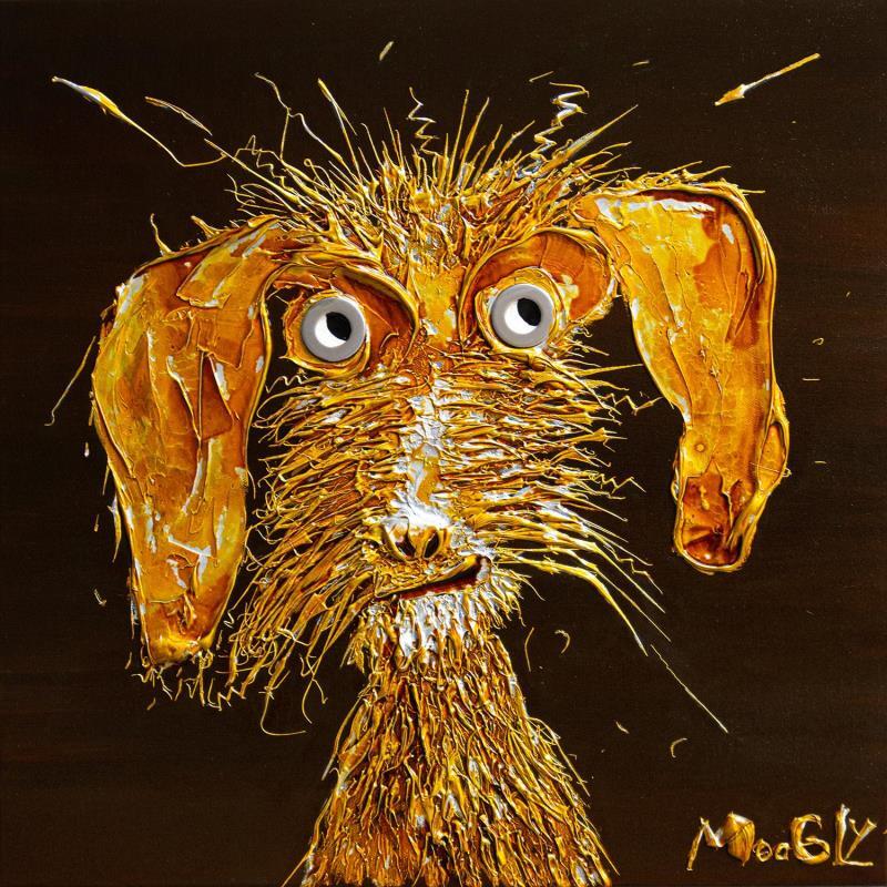 Painting Satisfus by Moogly | Painting Raw art Acrylic, Cardboard, Pigments, Resin Animals