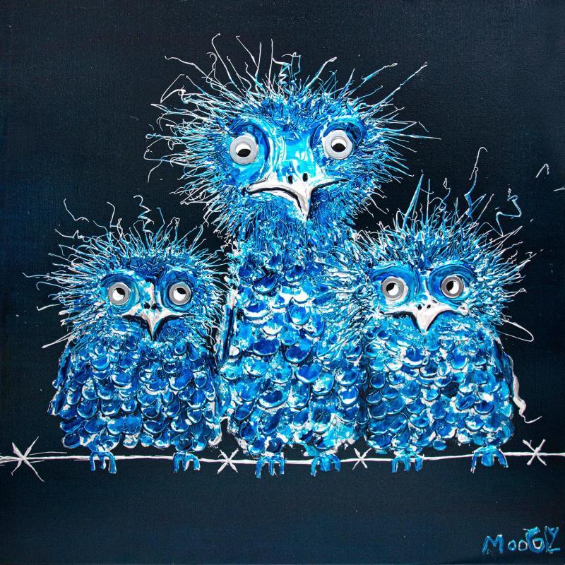 Painting Solidarius by Moogly | Painting Raw art Acrylic, Cardboard, Pigments, Resin Animals