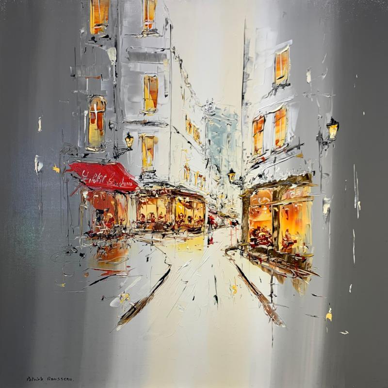 Painting Rendez-vous au bar Jacques by Rousseau Patrick | Painting Figurative Urban Oil