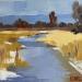 Peinture Fin d'hiver par Clavel Pier-Marion | Tableau Impressionnisme Paysages Bois Huile