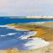 Gemälde Au loin la ville von Clavel Pier-Marion | Gemälde Impressionismus Landschaften Holz Öl