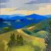 Peinture Dans les collines par Clavel Pier-Marion | Tableau Impressionnisme Paysages Bois Huile