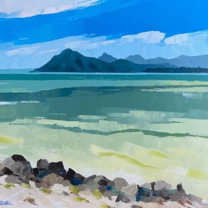 Painting Vers les îles by Clavel Pier-Marion | Painting Impressionism Oil, Wood Landscapes