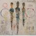 Gemälde Les vainqueurs von Rocco Sophie | Gemälde Art brut Minimalistisch Acryl Collage Sand