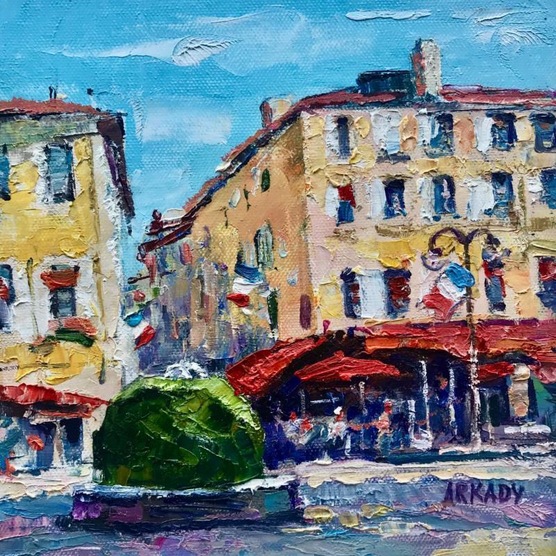 Painting La Fontaine moussue, cours Mirabeau by Arkady | Painting Figurative Oil
