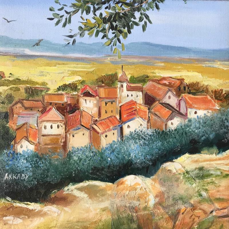 Gemälde Village provençal (inspiré Beaux-de-Provence) von Arkady | Gemälde Figurativ Öl