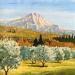 Peinture La montagne Sainte-Victoire par Arkady | Tableau Figuratif Huile