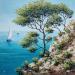 Painting Une carte postale du Sud by Blandin Magali | Painting Figurative Landscapes Oil