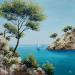 Painting Dans le Parc National des Calanques by Blandin Magali | Painting Figurative Landscapes Oil