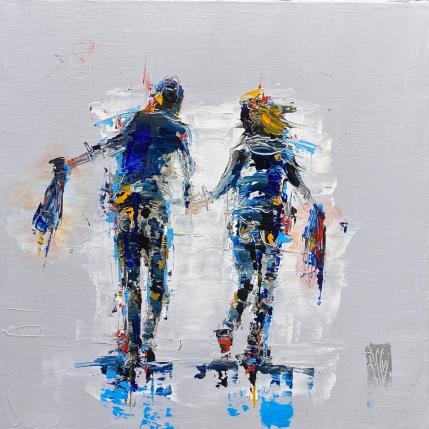 Painting Tous les Deux by Raffin Christian | Painting Figurative Oil Life style