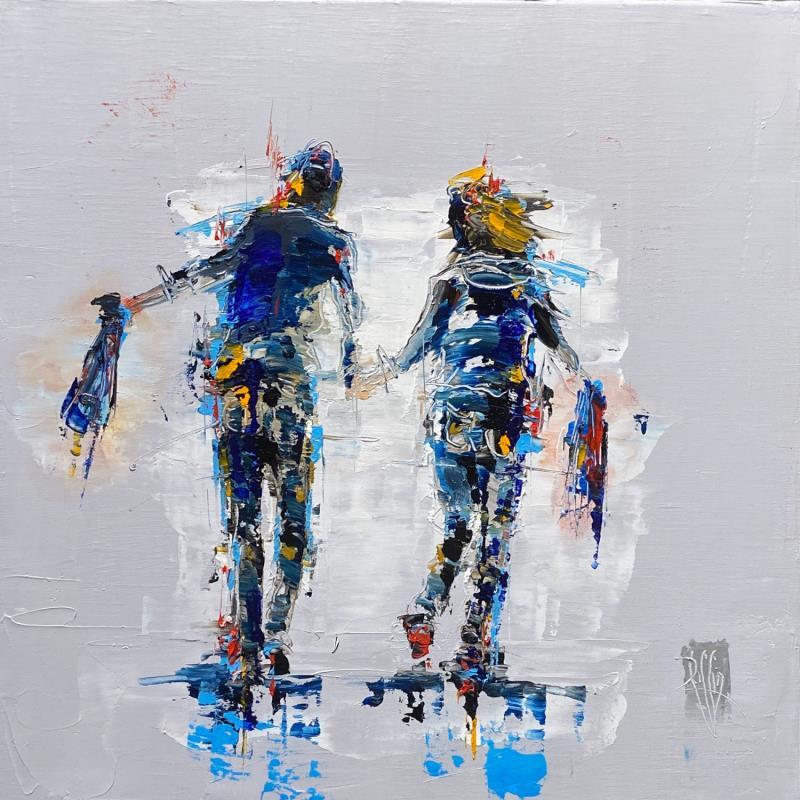 Painting Tous les Deux by Raffin Christian | Painting Figurative Life style Oil