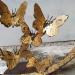 Sculpture envolée de papillons by Eres Nicolas | Sculpture Figurative Animals Metal