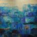 Painting Bleu Barcarolle by Solveiga | Painting Acrylic