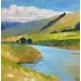 Peinture Dans les collines bleues  par Clavel Pier-Marion | Tableau Impressionnisme Paysages Huile