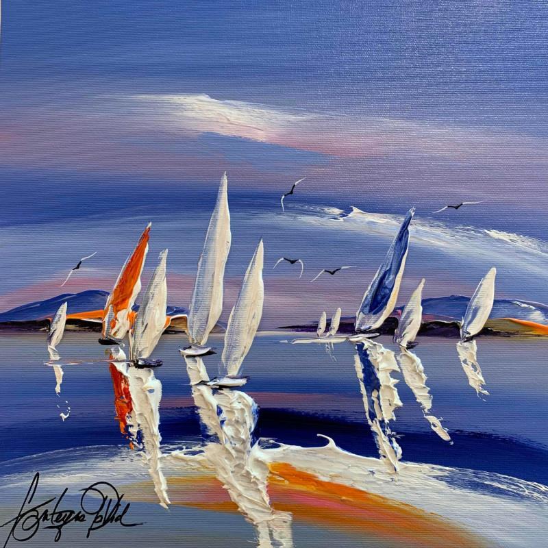 Painting Ta voile passion by Fonteyne David | Painting Figurative Acrylic Marine