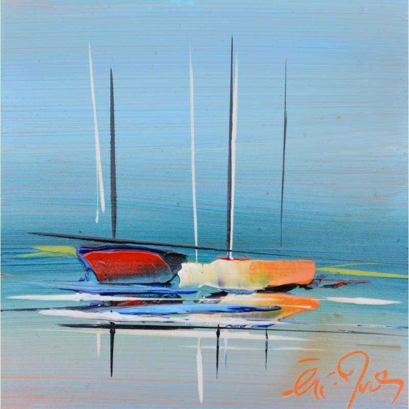 Painting Doux voyage by Munsch Eric | Painting Figurative Marine Oil Acrylic