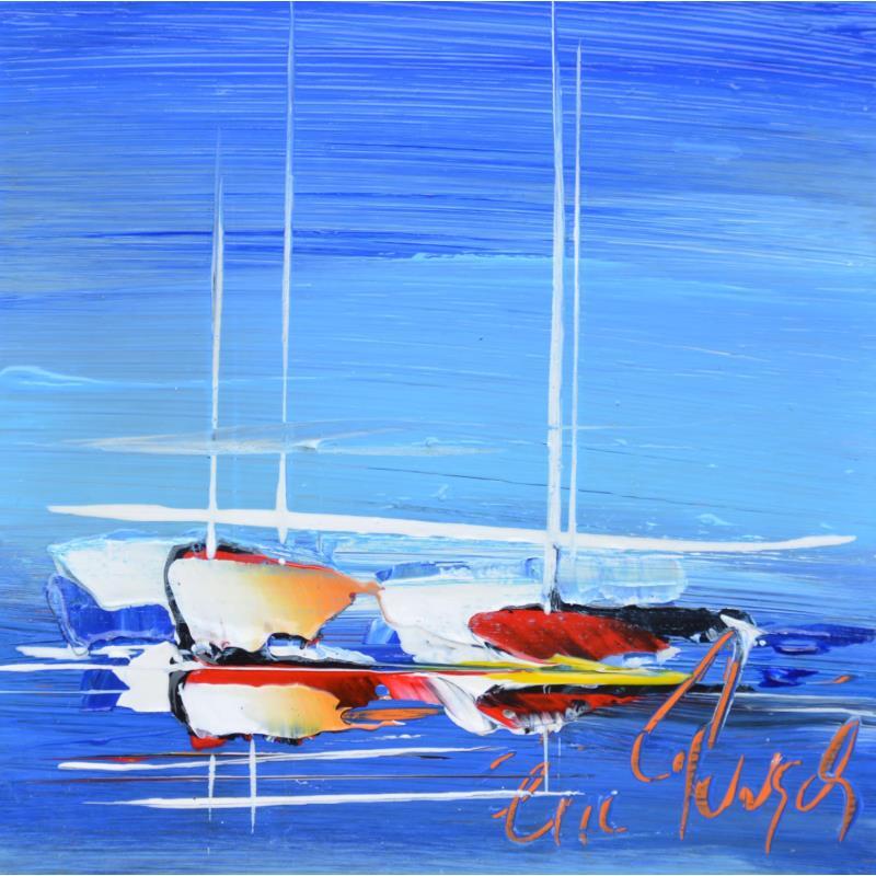 Gemälde En haute mer von Munsch Eric | Gemälde Figurativ Marine Öl Acryl