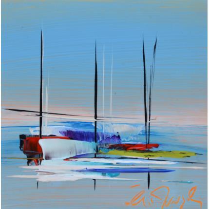 Painting Voyage en mer by Munsch Eric | Painting Figurative Acrylic, Oil Marine