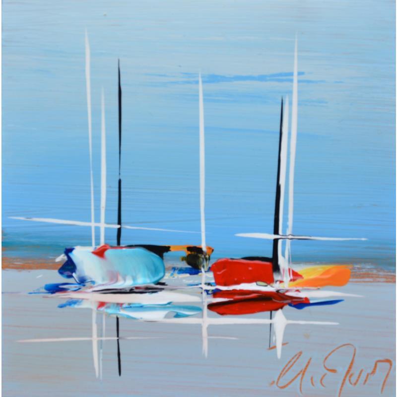 Painting Voyage by Munsch Eric | Painting Figurative Acrylic, Oil Marine