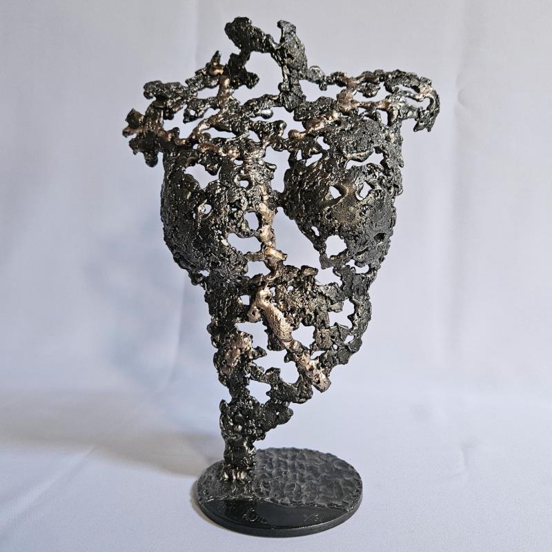Skulptur Pavarti Enflammée von Buil Philippe | Skulptur Figurativ Alltagsszenen Modus Metall Bronze