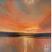 Painting Sunset beach by Guillet Jerome | Painting Figurative Landscapes Marine Oil