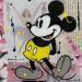 Gemälde F1 Mickey séduit von Marie G.  | Gemälde Pop-Art Pop-Ikonen Holz Acryl Collage
