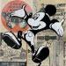 Gemälde F3 Mickey présente von Marie G.  | Gemälde Pop-Art Pop-Ikonen Holz Acryl Collage