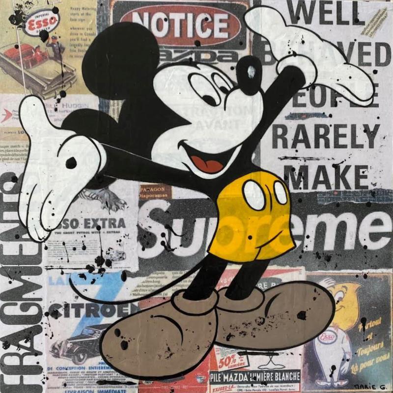 Peinture F4 Mickey vous présente ... par Marie G.  | Tableau Pop-art Acrylique, Bois, Collage Icones Pop