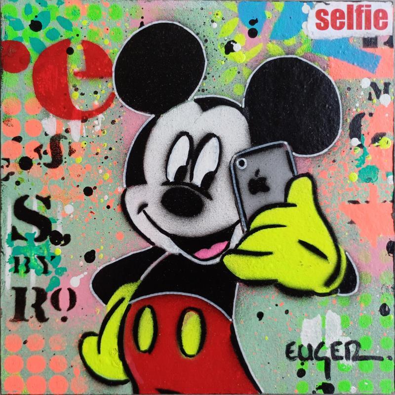 Painting SELFIE by Euger Philippe | Painting Pop-art Pop icons Acrylic Gluing