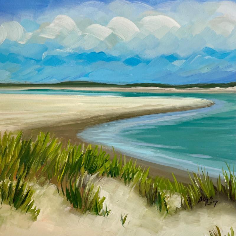 Painting Dunes by Alice Roy | Painting Figurative Marine Nature Acrylic