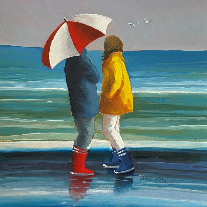 Gemälde F2 parapluie rouge 10009-21423-20240322-10 von Alice Roy | Gemälde Figurativ Marine Alltagsszenen Acryl