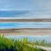 Gemälde La mer au loin von Alice Roy | Gemälde Figurativ Landschaften Marine Natur Acryl