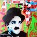 Painting  CHARLOT by Euger Philippe | Painting Pop-art Pop icons Acrylic Gluing