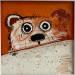 Painting Bear in Bed by Maury Hervé | Painting Raw art Animals Ink Sandstone