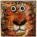 Painting Tiger Portrait by Maury Hervé | Painting Raw art Animals Ink Sand