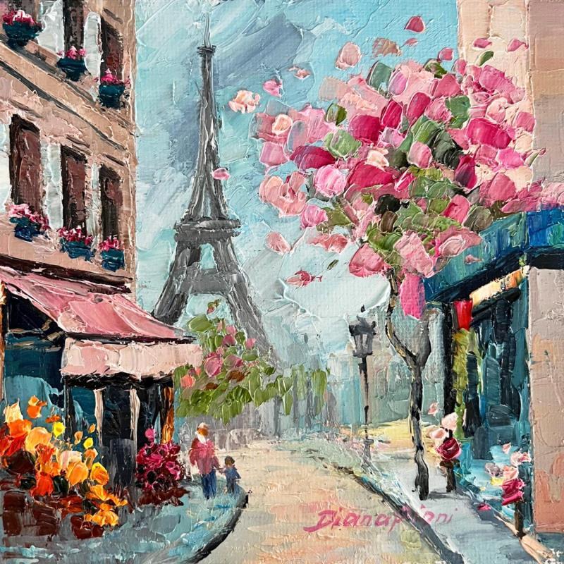 Painting Eiffel's Bloom by Pigni Diana | Painting Figurative Oil